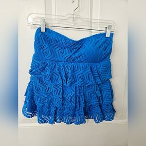 Island Escape Size 8 Blue Tankini Top (Top Only) NWOT